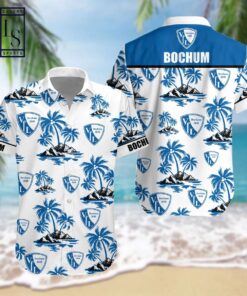 Vfl Bochum 1848 White Blue Coconut Patterns Hawaiian Shirt For Men Women Fans