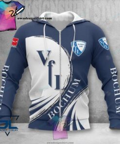 Vfl Bochum 1848 White Dark Blue Zip Up Hoodie Gifts For Lovers 1