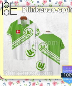 Vfl Wolfsburg Bundesliga White Green Vintage Hawaiian Shirt Size From S To 5xl