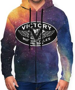 Victory Motorcycles Grey Zip Hoodie Gift For Fans