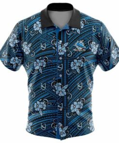 Vintage Cronulla-sutherland Sharks Blue Hawaiian Shirt Best Fans Gifts Ideas