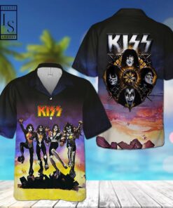 Vintage Kiss Band Destroyer Album Aloha Shirt Best Fans Gifts