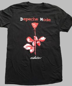 Violator Album Depeche Mode Rose T-shirt 80s Band Fans Gifts