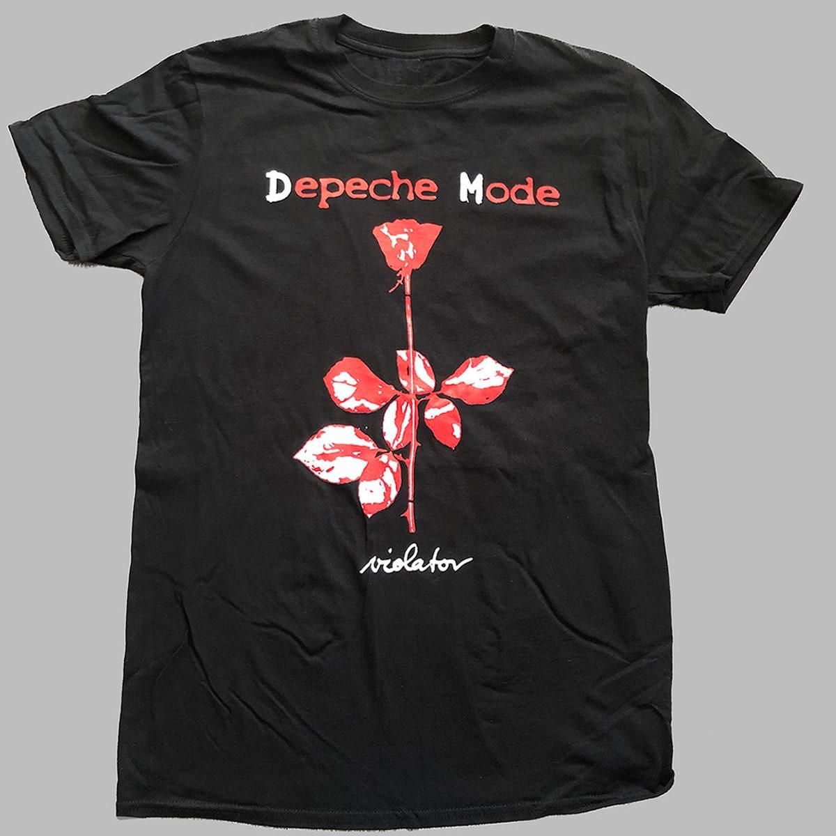 Violator Album Depeche Mode Rose T-shirt 80s Band Fans Gifts