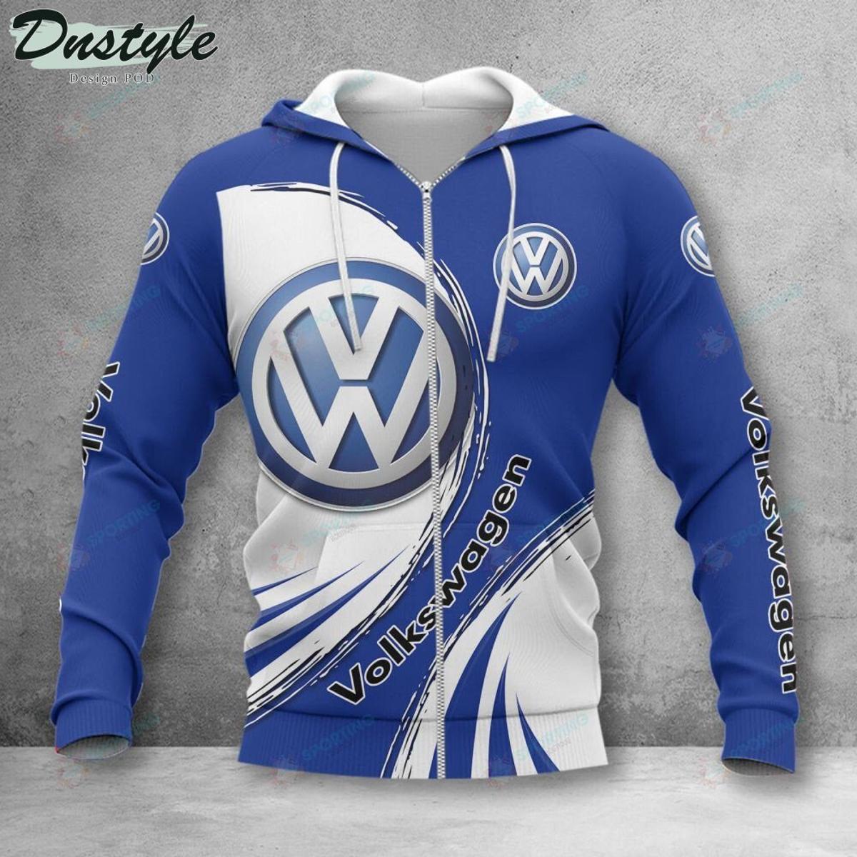 Volkswagen Skull White Black Zip Hoodie For Men And Women