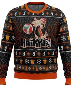 Christmas Style Haikyuu Chibi Character Funny Ugly Christmas Sweater For Manga Anime Fans