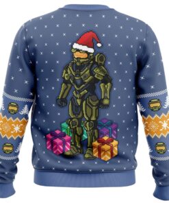 Wake Me When You Need Presents Halo Game Series Ugly Christmas Sweater For Game Lovers 4