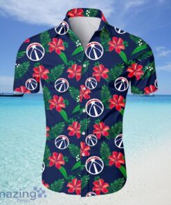 Nba Washington Wizards Logo Blue Flamingos Tropical Hawaiian Shirt Best Gifts Ideas