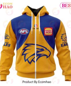 West Coast Eagles Custom Name Number 2023 Clash Guernsey Zip Hoodie Funny Gift For Fans
