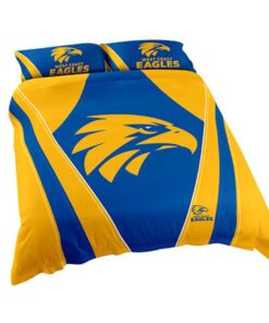 West Coast Eagles Royal Blue Gold Stripes Duvet Covers Gift For Fans