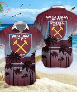 West Ham United Fc Big Logo Coconut Patterns Vintage Hawaiian Shirt Size From S To 5xl