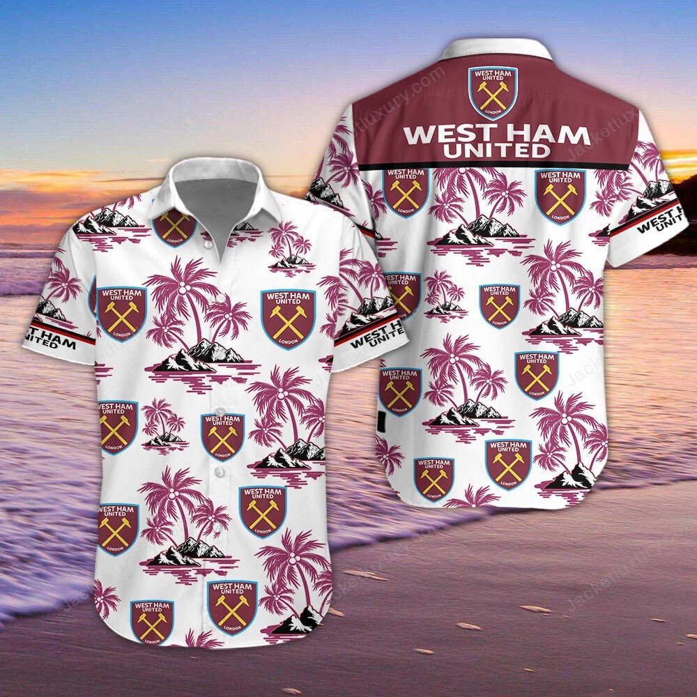 West Ham United Fc Tropical Leaves Patterns Hawaiian Shirt Funny Gift For Fans