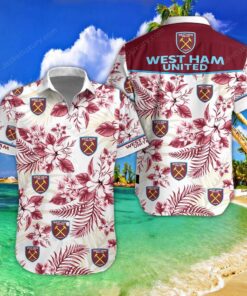 West Ham United Fc Floral Tropical White Wine Hawaiian Shirt Best Gift Ideas