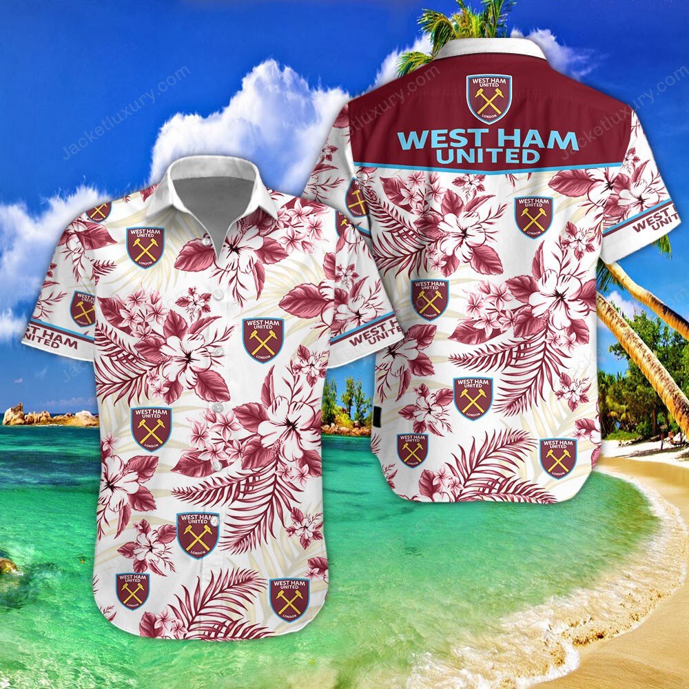 West Ham United Fc Tropical Leaves Patterns Hawaiian Shirt Funny Gift For Fans