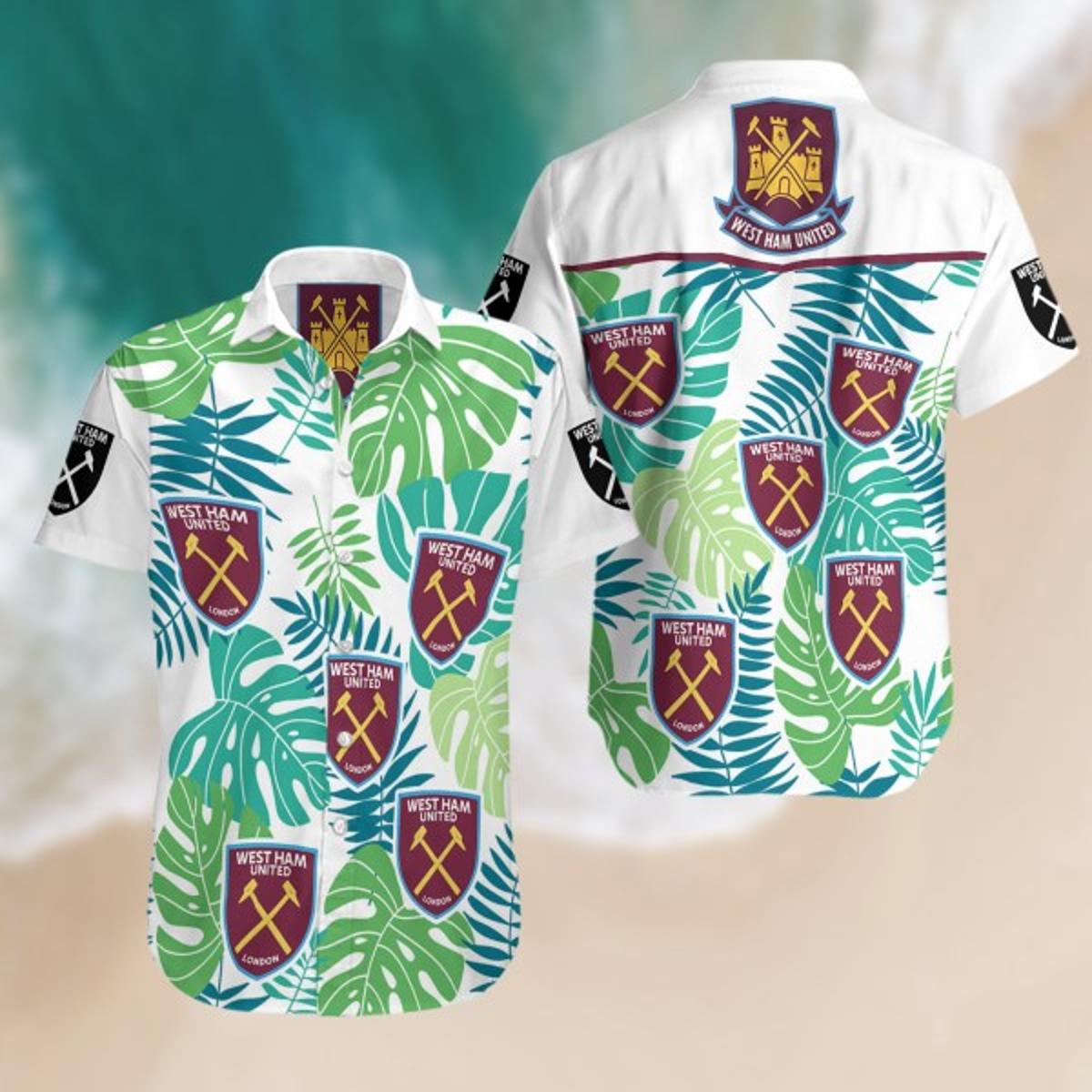 West Ham United Fc Floral Tropical White Wine Hawaiian Shirt Best Gift Ideas