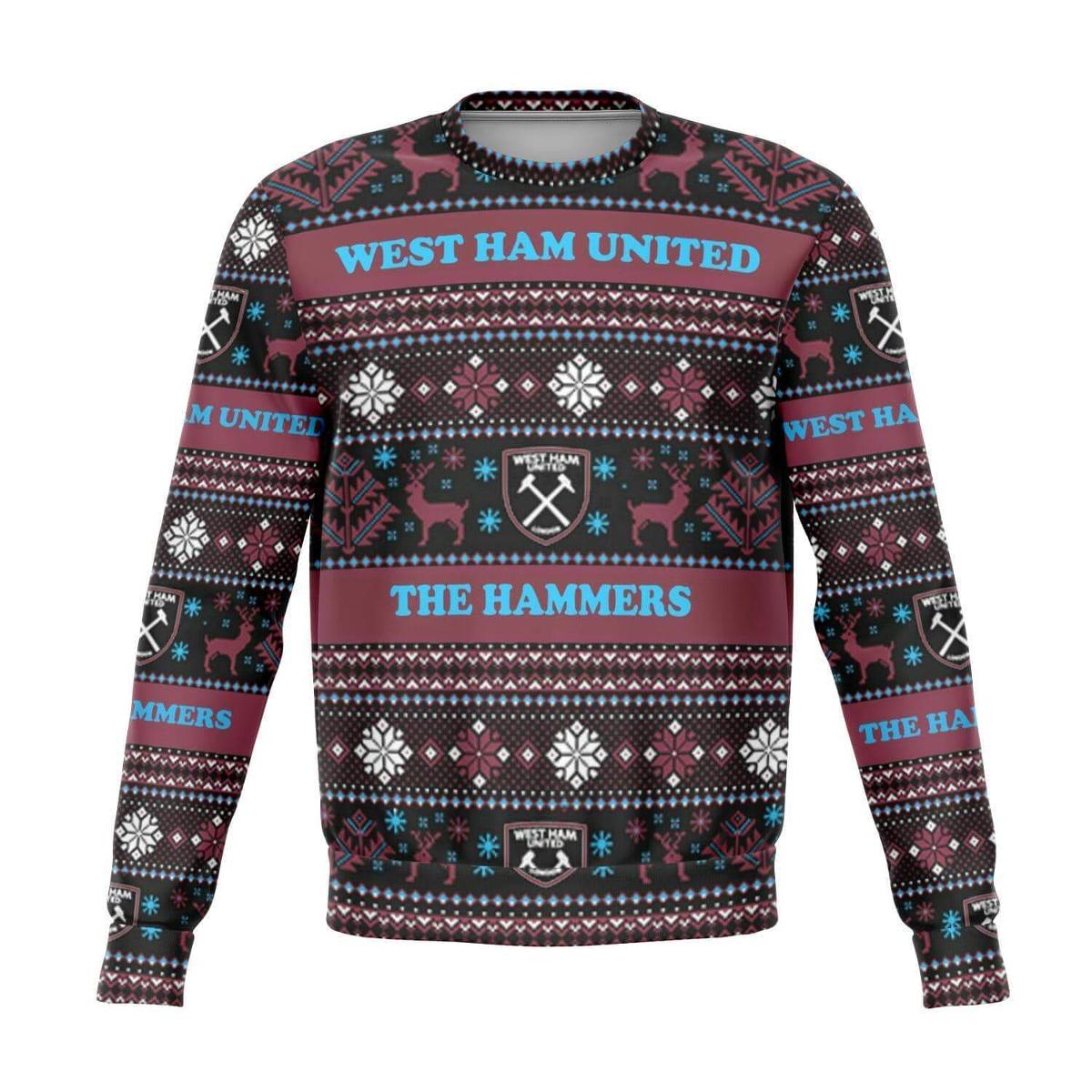 West Ham United Fc Ho Ho Ho Funny Christmas Sweater