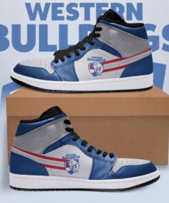 Western Bulldogs Blue Black Air Jordan 1 High Sneakers