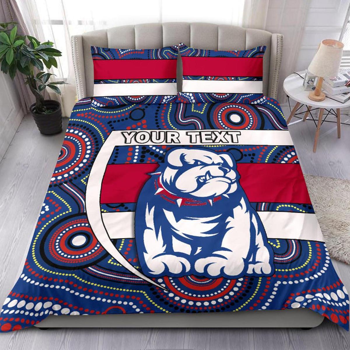 Western Bulldogs Custom Name Indigenous Doona Cover