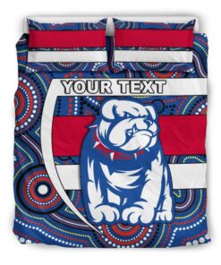 Western Bulldogs Custom Name Indigenous Doona Cover 3