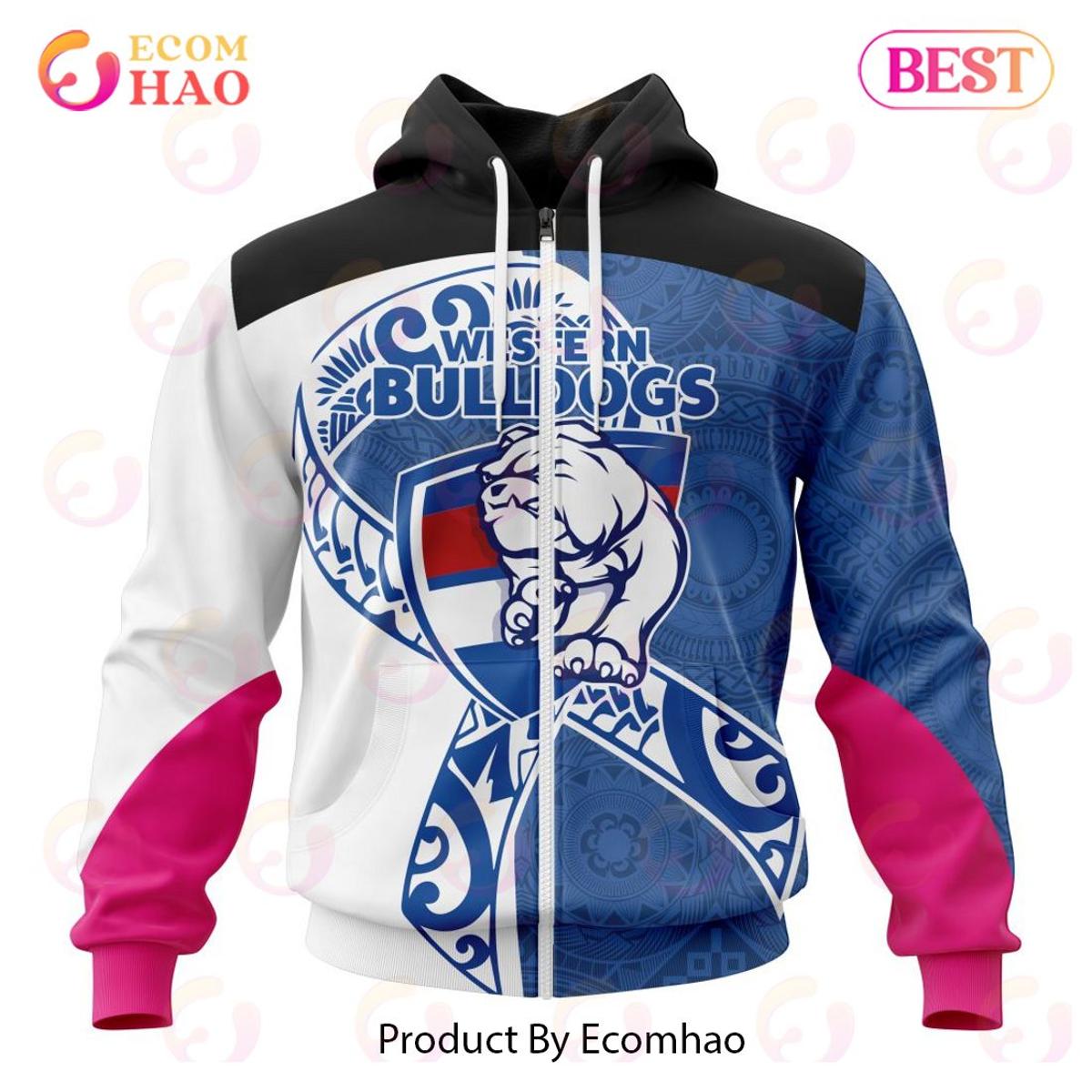 Western Bulldogs Custom Name Number Autism Awareness Zip Hoodie Gift For Fans