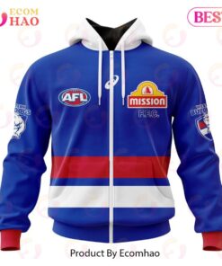 Western Bulldogs Custom Name Number Home Guernsey Zip Hoodie Gifts For Lovers