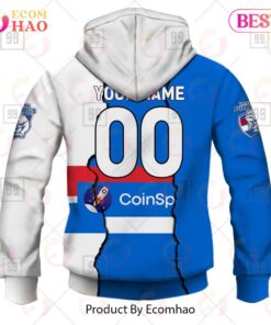 Western Bulldogs Custom Name Number Mix Guernsey Zip Hoodie Funny Gift For Fans