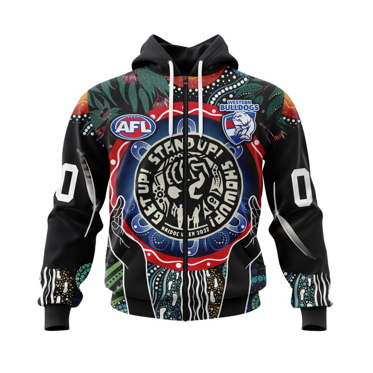 Western Bulldogs Naidoc Week Zip Hoodie Best Gift For Fans