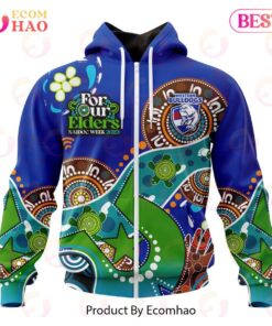 Western Bulldogs Custom Name Number Special Design Naidoc Zip Hoodie For Fans