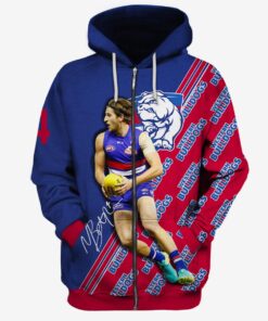 Western Bulldogs Marcus Bontempelli Zip Hoodie Gifts For Lovers