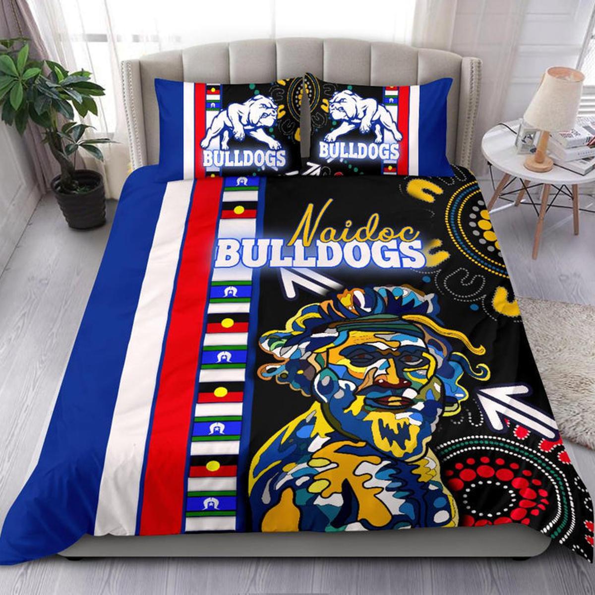 Western Bulldogs Custom Name Indigenous Doona Cover