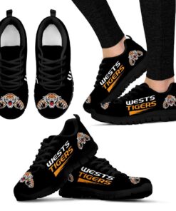 Wests Tigers Black Running Shoes 4