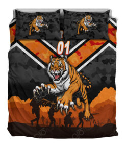 Wests Tigers Custom Name Number Anzac Day Doona Cover