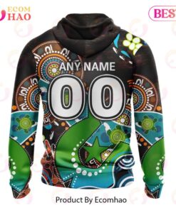 Wests Tigers Custom Name Number Special Design Naidoc Zip Hoodie For Fans