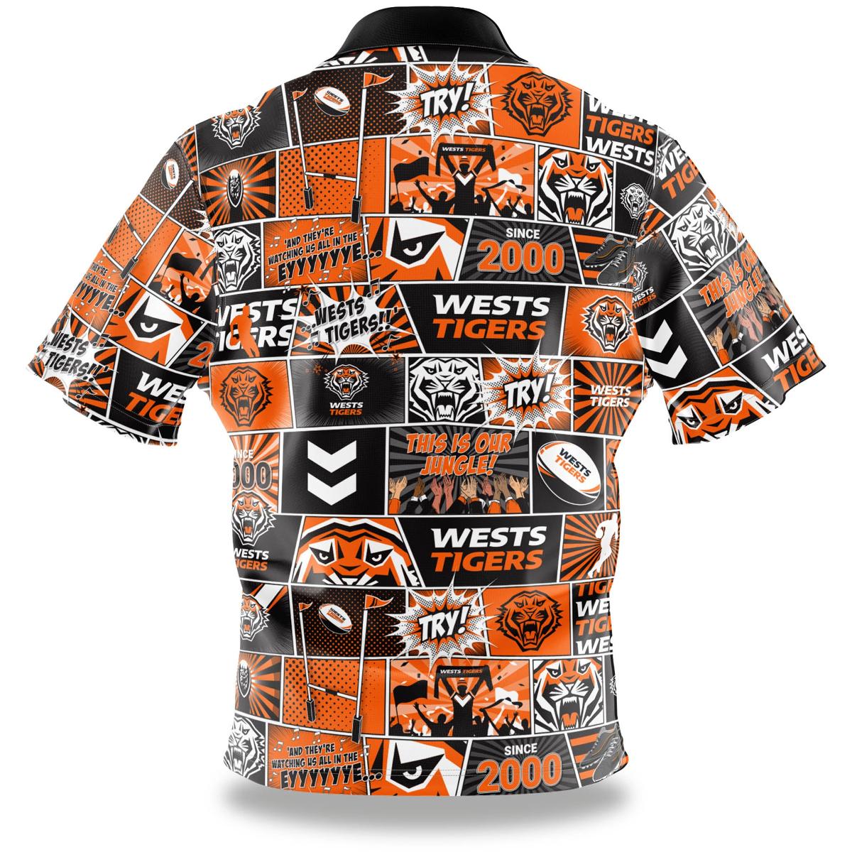 Wests Tigers Vintage Football Team Since 2000 Vintage Hawaiian Shirt For Nrl Fans