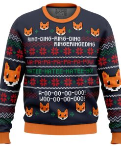 What Does The Fox Say Funny Lyrics Ugly Christmas Sweater Best Xmas Gift For Fans