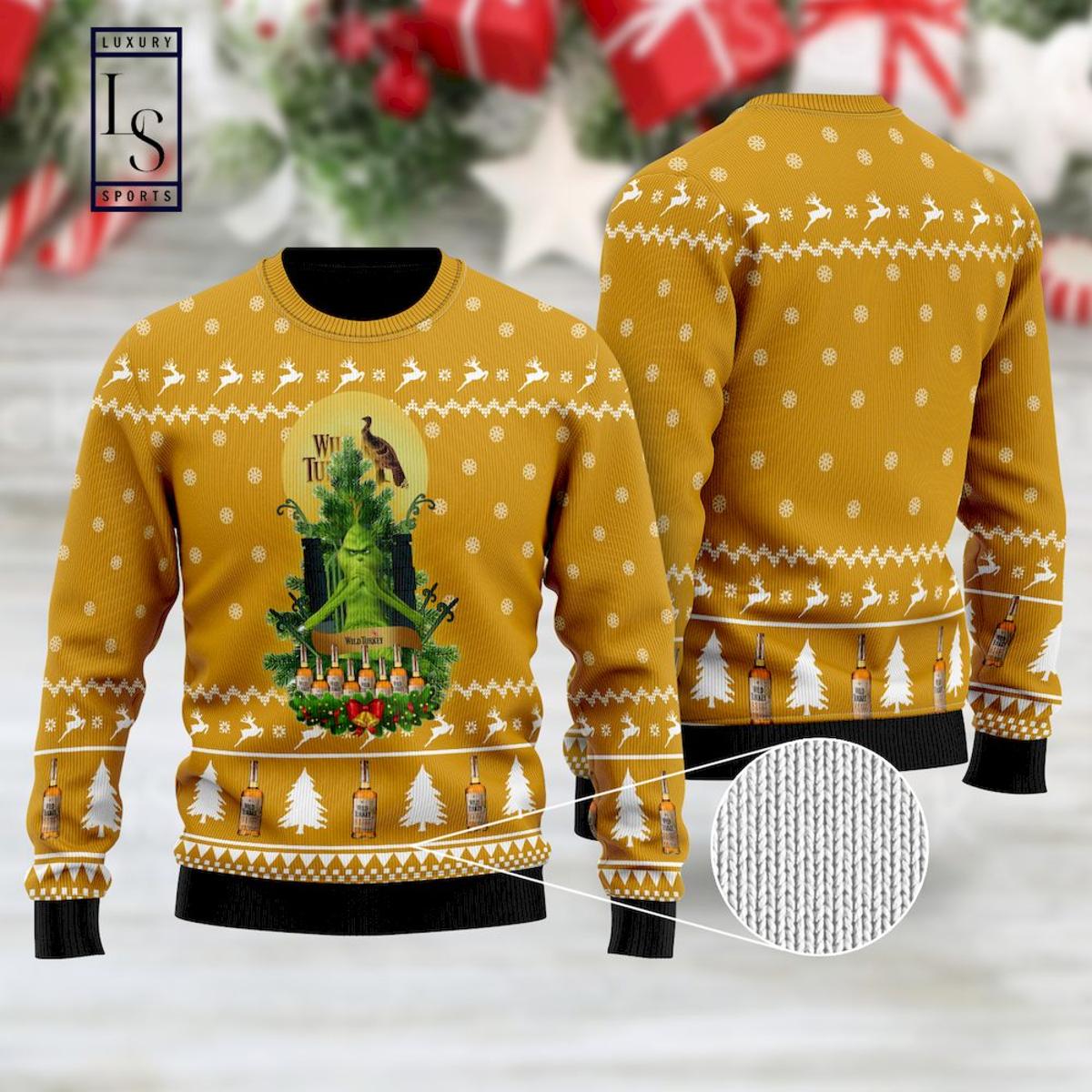 Wild Turkey Its The Most Wonderful Time Ugly Christmas Sweater