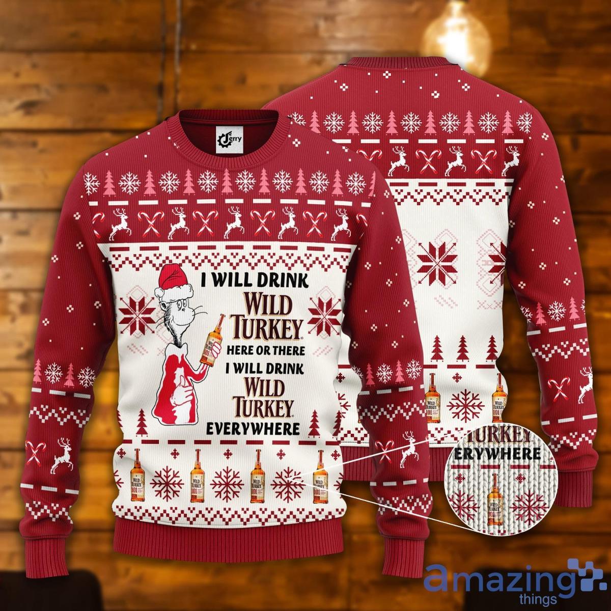 Wild Turkey Ugly Christmas Sweater Best Gift