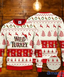 Wild Turkey Santa Hat Ugly Christmas Sweater