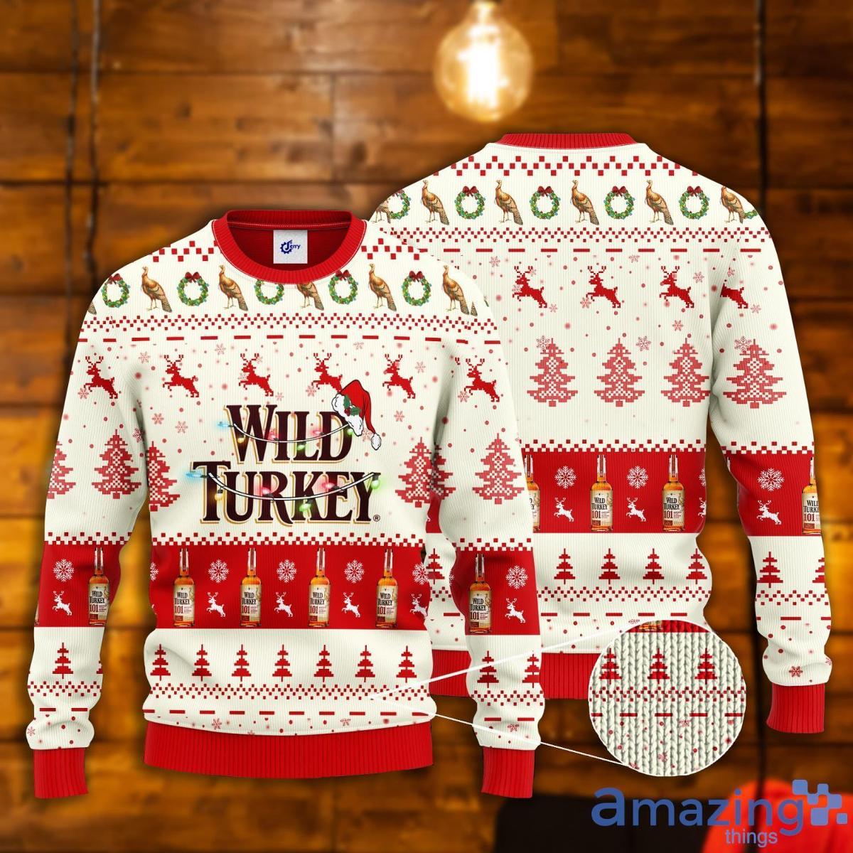 Wild Turkey Ugly Christmas Sweater For Fans