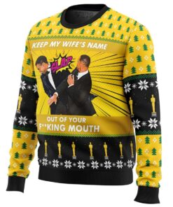 Will Smith Slaps Chris Rock Viral Meme Ugly Xmas Sweater Best Funny Gift For Fans