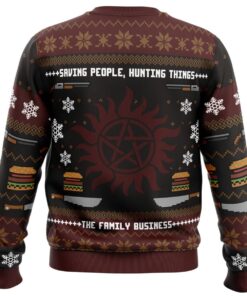 Winchester Christmas Supernatural The Family Business Ugly Xmas Sweater Gift For Fans