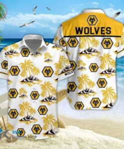 Wolverhampton Wanderers Fc Vintage Tropical Aloha Shirt Best Football Fans Gifts