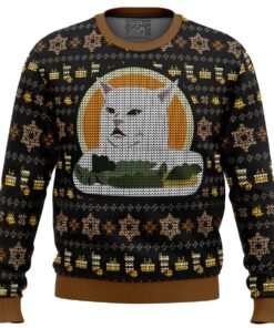 Woman Yelling At Cat Meme Pixel Art Meme Ugly Christmas Sweater Funny Xmas Gift For Fans 1