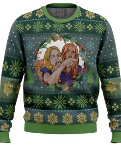 Woman Yelling At Cat Parody Ugly Xmas Sweater 1