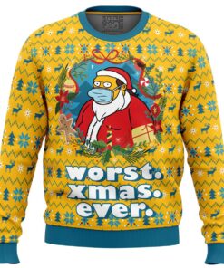 Worst Christmas Ever Simpsons Christmas Sweater Men