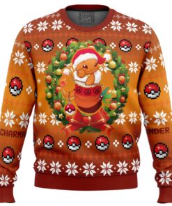 Xmas Style Charmander Pokemon Plus Size Ugly Christmas Sweater Gift For Fans