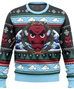Xmas Style Demon Slayer Character Sakonji Urokodaki Ugly Christmas Sweater Best Fan Gift