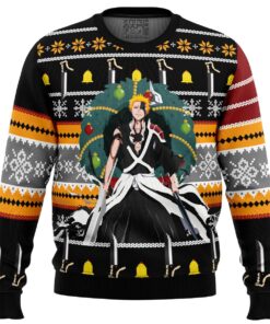 Xmas Style Ichigo True Bankai Bleach Ugly Christmas Sweater Best Gift For Fans