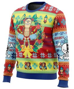 Xmas Style One Piece Character Franky Plus Size Ugly Christmas Sweater For Fans