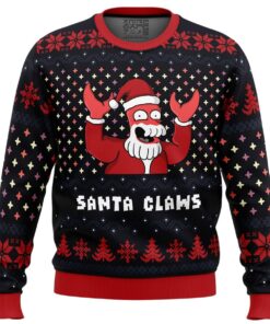 Xmas Ugly Sweater Santa Claws Zoidberg Futurama Christmas Sweater Women